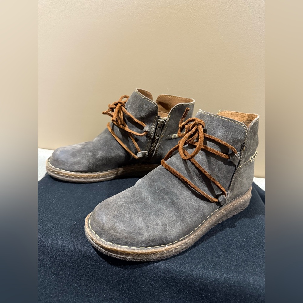 BORN Calyn LEATHER Suede BOOTS Bootie TARKILN - Picture 4 of 16